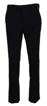 BENCIVENGA Black Straight Fit Men Formal Trousers Pants -   -  BENCIVENGA.